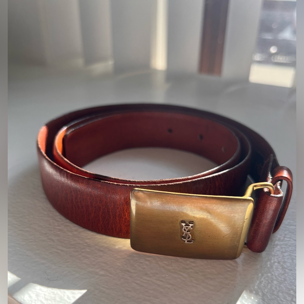 YSL leather belt